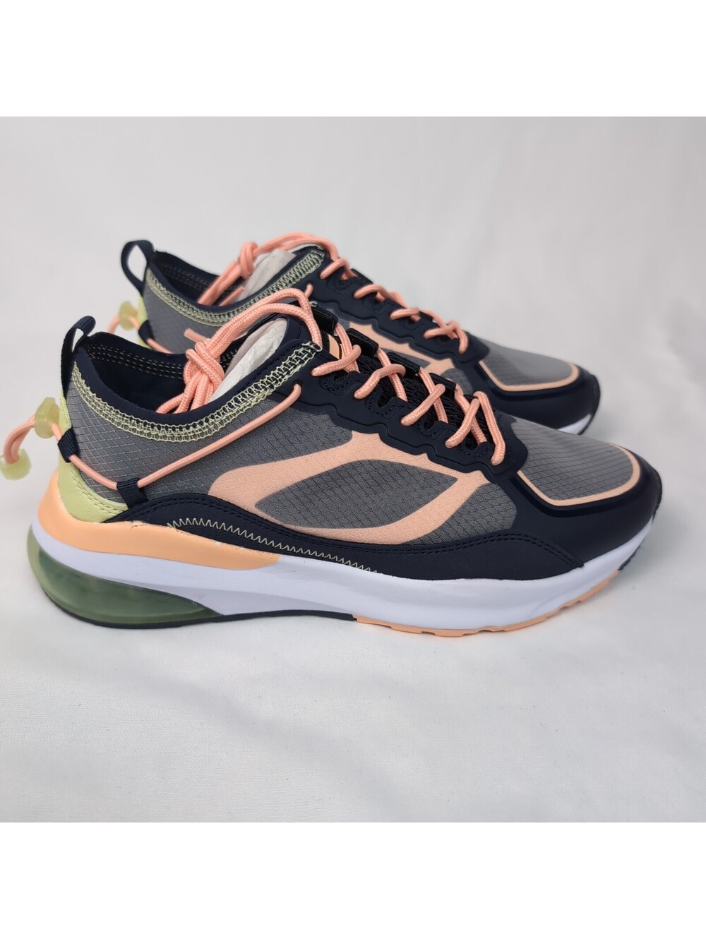 Fabletics Womens Size 7.5 Silverlake Tennis Shoes Navy Blue & Sherbet Color New